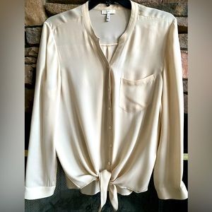 Joie Button Up Silk Blouse